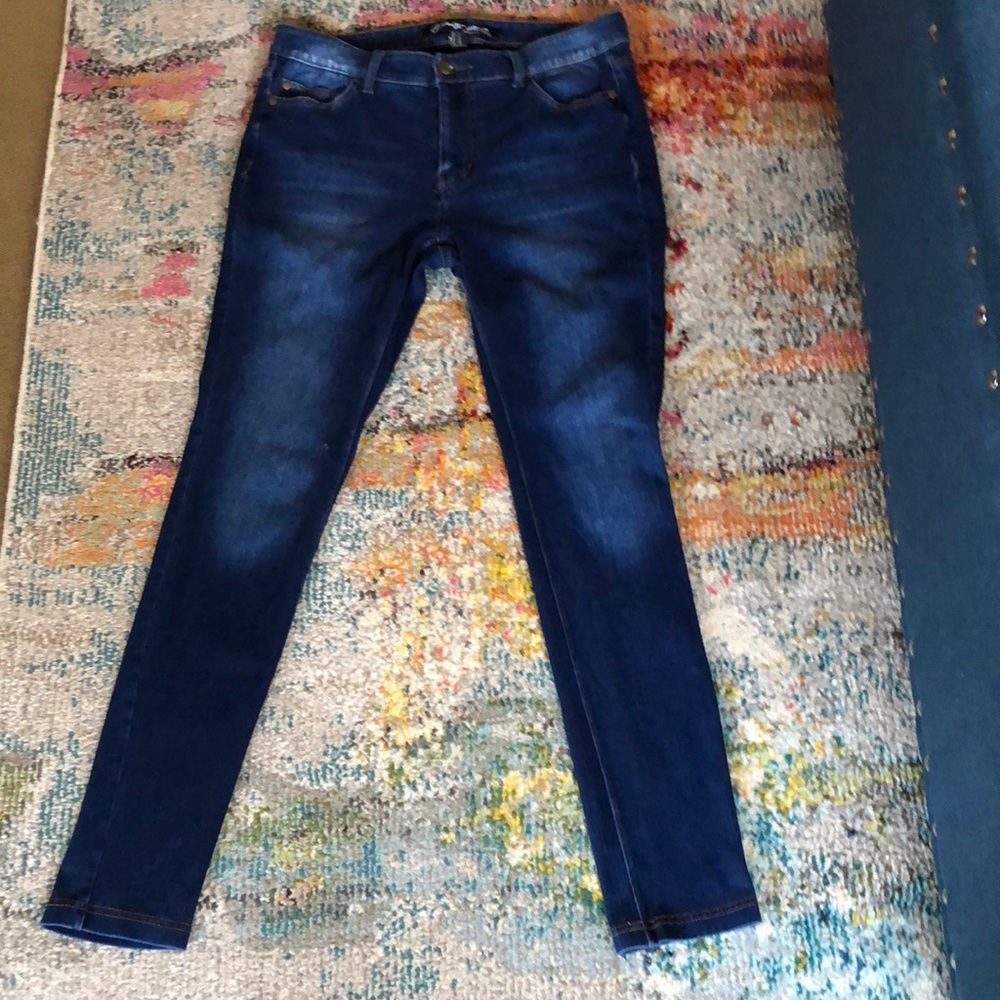 DARK BLUE STRETCH SKINNY JEANS